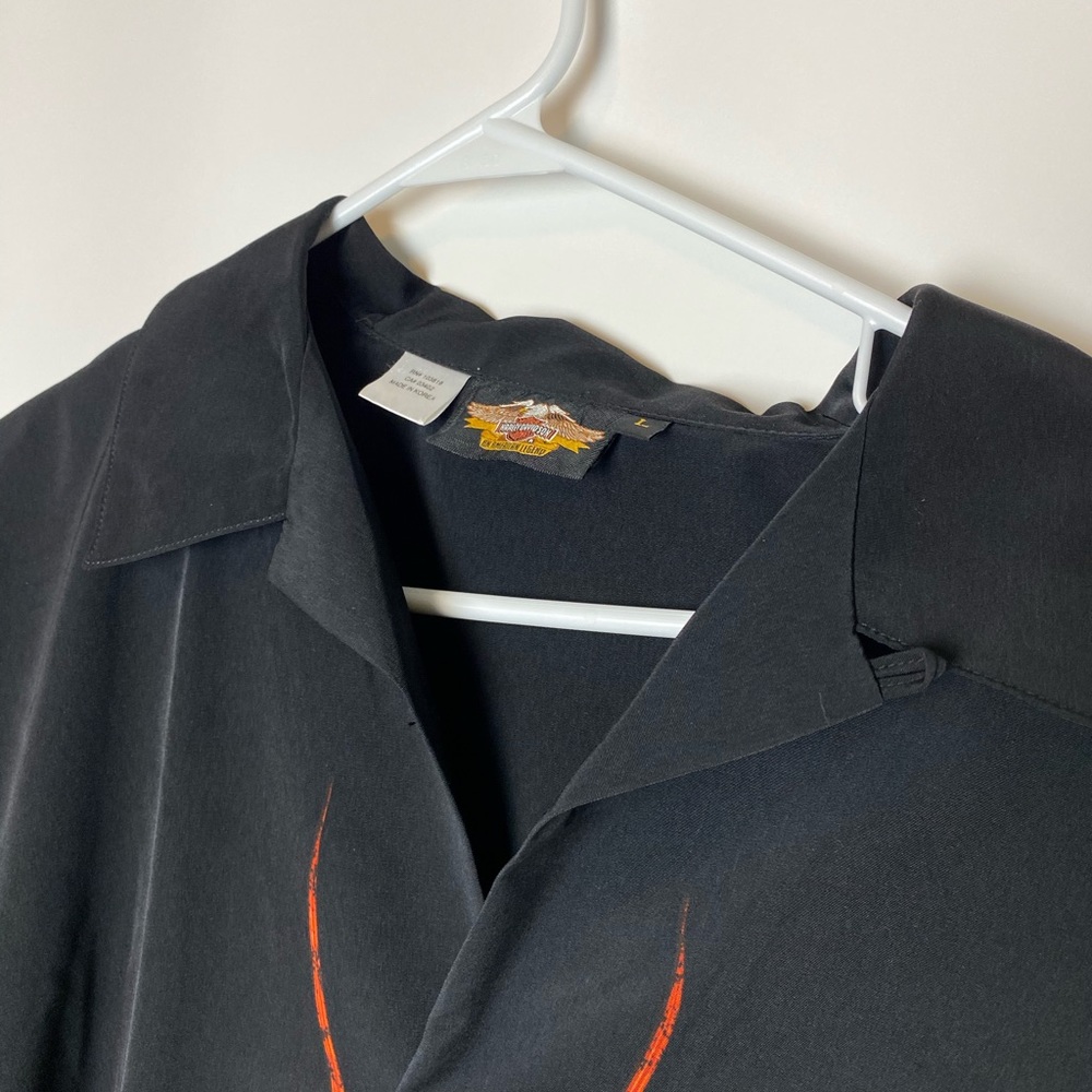 Harley Davidson fire button down - Picture 4 of 8